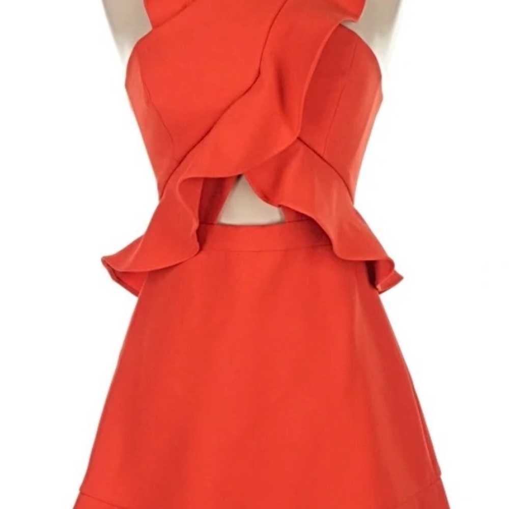 BCBGMaxAzria Bold Orange Formal Dress